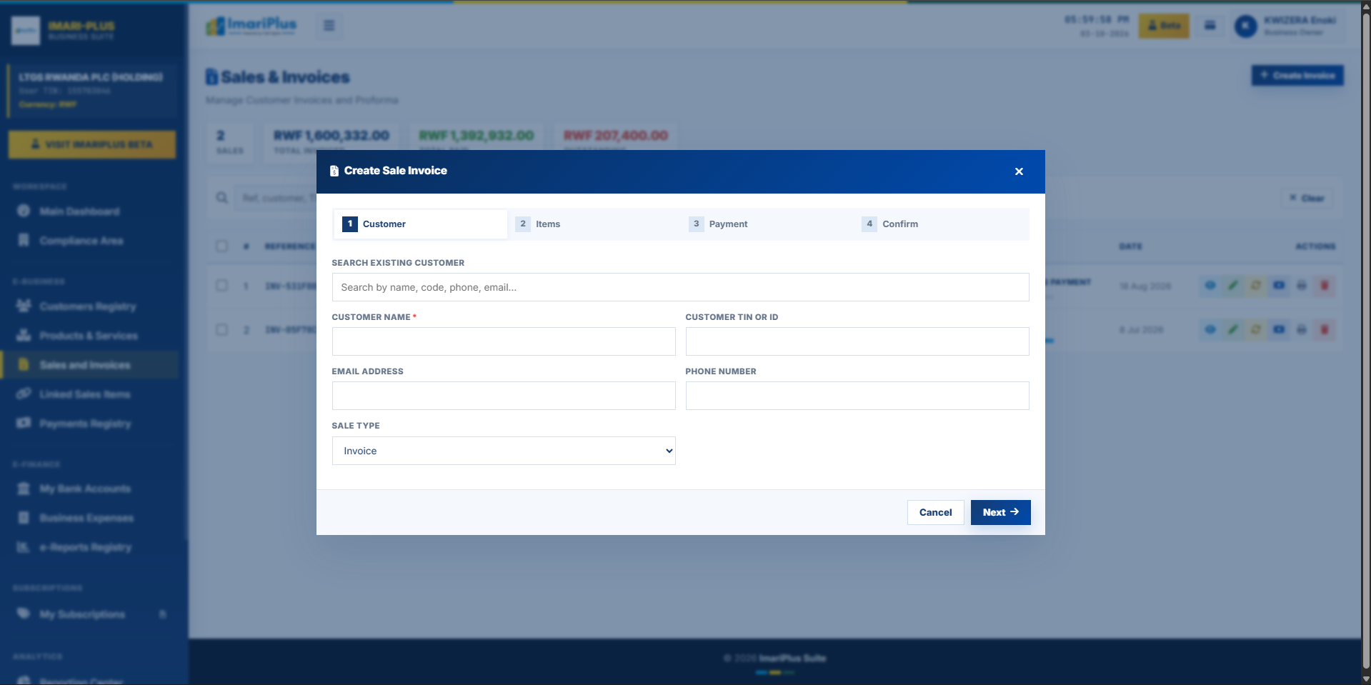 Sales & Invoices